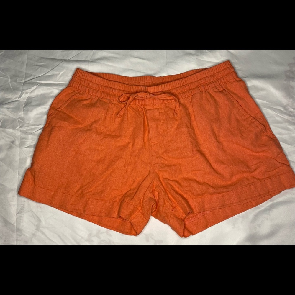 Peach Colored Loose Drawstring Shorts